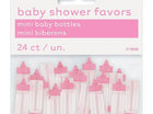 Baby Shower - Pink Mini Plastic Baby Bottle - SKU:13938 - UPC:011179139385 - Party Expo