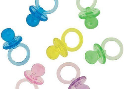 Baby Shower - Mini Plastic Pacifier - Assorted Colors - SKU:13941 - UPC:011179139415 - Party Expo