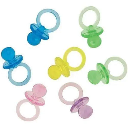 Baby Shower - Mini Plastic Pacifier - Assorted Colors - Party Expo