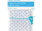 Baby Shower - Organza with Blue Dots (6ct) - SKU:62150 - UPC:011179621507 - Party Expo