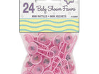 Baby Shower - Pink Plastic Rattle - SKU:13594 - UPC:011179135943 - Party Expo