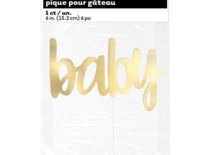 Baby Shower - Twinkle Star Gold Script Cake Topper - SKU:90903 - UPC:011179909032 - Party Expo