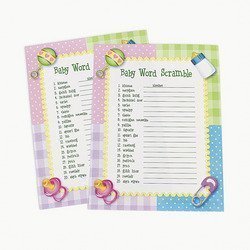 Baby Shower - Word Scramble - SKU:3L-42/2912 - UPC:887600666085 - Party Expo