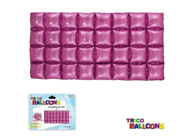 Backdrop Foil Balloons 44" X 22" - 1pc Pink - SKU:BP0601P - UPC:810057958908 - Party Expo