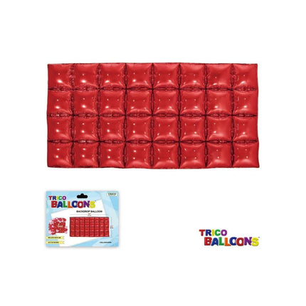 Backdrop Foil Balloons 44" X 22" - 1pc Red - SKU:BP0601R - UPC:810057958922 - Party Expo