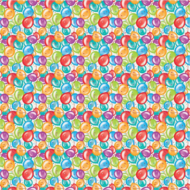 Balloon Birthday Wrapping Paper Roll - SKU:42220 - UPC:011179422203 - Party Expo