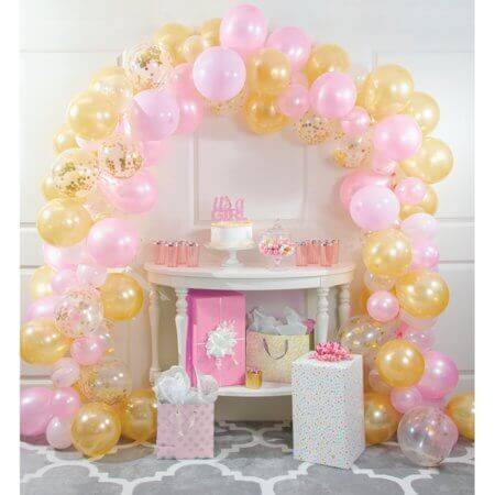 Balloon Garland Kit - Pink & Gold - SKU:351504 - UPC:039938784324 - Party Expo