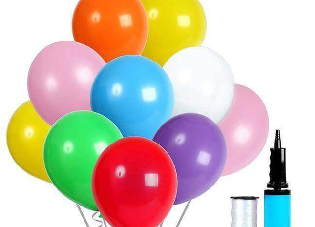 Balloon Hand Pump - Assorted Colors - SKU:89080 - UPC:708450613503 - Party Expo