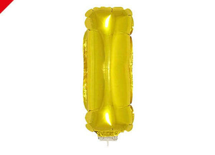 Balloon on Stick - 16" Gold Letter I - SKU:84816 - UPC:8712364848168 - Party Expo
