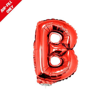 Balloon on Stick - 16" Red Letter B - SKU:85055 - UPC:8712364850550 - Party Expo