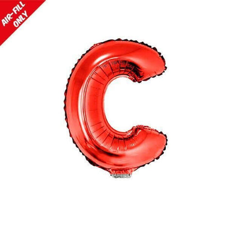 Balloon on Stick - 16" Red Letter C - SKU:85069 - UPC:8712364850567 - Party Expo
