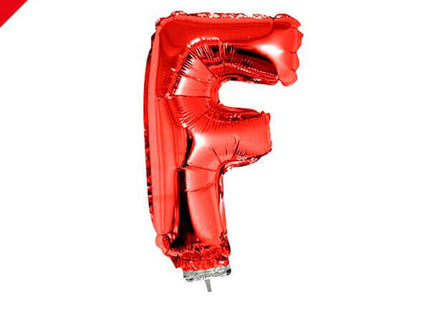 Balloon on Stick - 16" Red Letter F - SKU:85059 - UPC:8712364850598 - Party Expo
