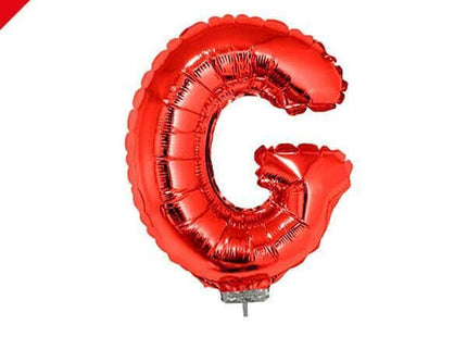 Balloon on Stick - 16" Red Letter G - SKU:85060 - UPC:8712364850604 - Party Expo