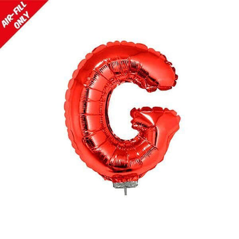 Balloon on Stick - 16" Red Letter G - SKU:85060 - UPC:8712364850604 - Party Expo