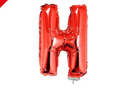 Balloon on Stick - 16" Red Letter H - SKU:85061 - UPC:8712364850611 - Party Expo