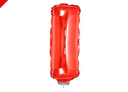 Balloon on Stick - 16" Red Letter I - SKU:85062 - UPC:8712364850628 - Party Expo