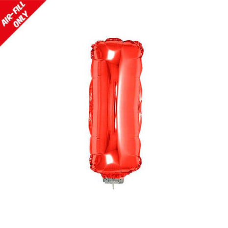 Balloon on Stick - 16" Red Letter I - SKU:85062 - UPC:8712364850628 - Party Expo