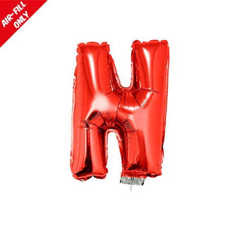 16" Red Letter 'N' Balloon on a Stick Mylar Balloon - SKU:85067 - UPC:8712364850673 - Party Expo