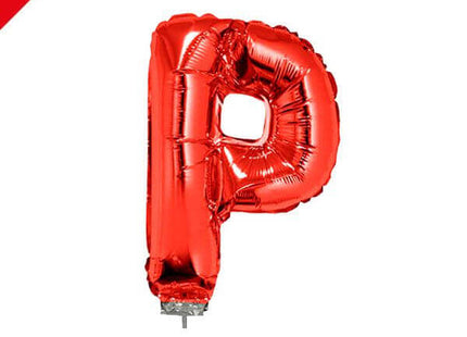 Balloon on Stick - 16" Red Letter P - SKU:85069P - UPC:8712364850697 - Party Expo
