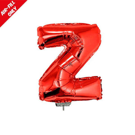 Balloon on Stick - 16" Red Letter Z - SKU:85079** - UPC:8712364850796 - Party Expo
