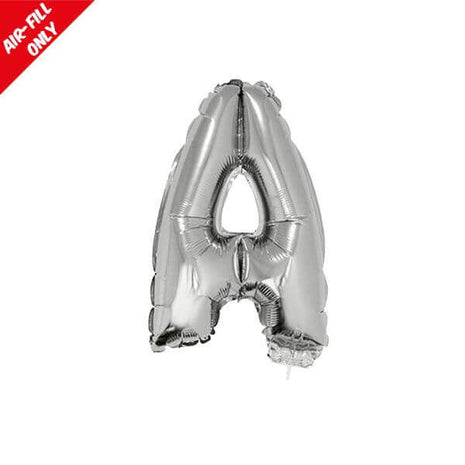 Balloon on Stick - 16" Silver Letter A - SKU:84799** - UPC:8712364847994 - Party Expo