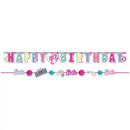 Barbie - Dream Together Happy Birthday Banner Kit - SKU:122751 - UPC:192937245040 - Party Expo