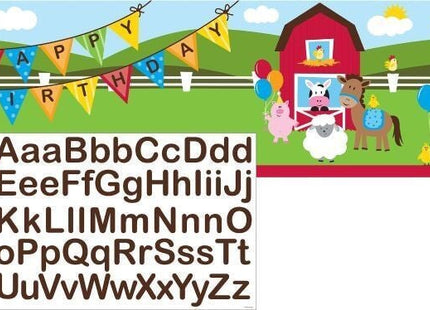 Barnyard Farmhouse Fun Giant Customizable Banner - SKU:295506 - UPC:039938112653 - Party Expo