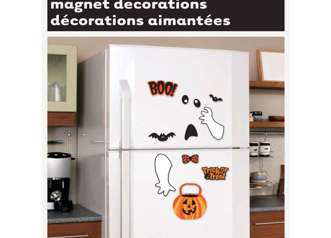 Bat and Ghost Halloween Refrigerator Magnets - SKU:63482 - UPC:011179634828 - Party Expo