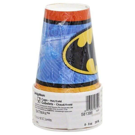 9oz Batman Paper Cups (8ct) - SKU:581386 - UPC:013051481506 - Party Expo