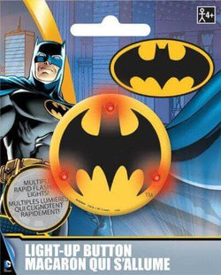 Batman Light Up Button - SKU:210257 - UPC:013051486792 - Party Expo