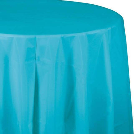 Bermuda Blue Oct Round Tablecover - SKU:703552 - UPC:073525812830 - Party Expo