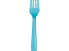 Bermuda Blue Plastic Forks - SKU:010617- - UPC:073525191812 - Party Expo