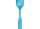 Bermuda Blue Plastic Spoons - SKU:010619- - UPC:073525191850 - Party Expo