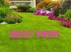 Best Mom Yard Sign with Stakes - SKU:3423 - UPC:082033034238 - Party Expo