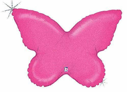 Betallic - 30" Butterfly Solid Pink Mylar Balloon #366 - SKU:68516 - UPC:030625351300 - Party Expo