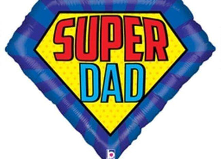 Betallic - 30" Super Dad Mylar Balloon - SKU:35661 - UPC:030625356619 - Party Expo