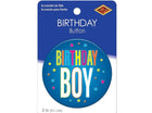 Birthday Boy Button - SKU:BT120 - UPC:022735001787 - Party Expo