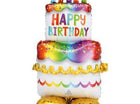 Birthday Cake Airloonz Balloon - SKU:A4-2449 - UPC:026635424493 - Party Expo