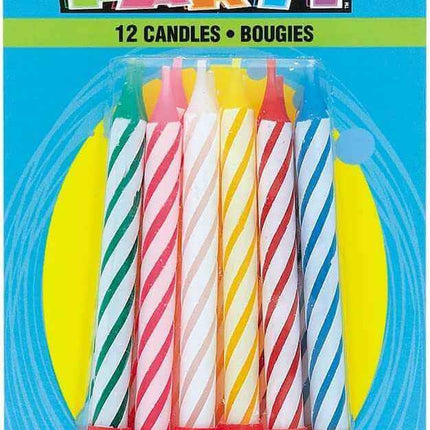 Birthday Candles in Holders (12ct) - SKU:1940 - UPC:011179019403 - Party Expo