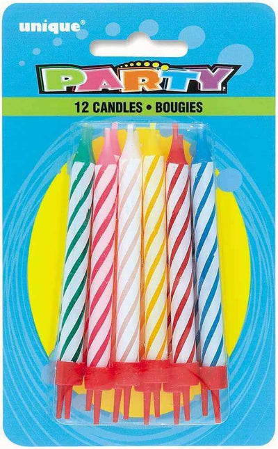 Birthday Candles in Holders (12ct) - SKU:1940 - UPC:011179019403 - Party Expo