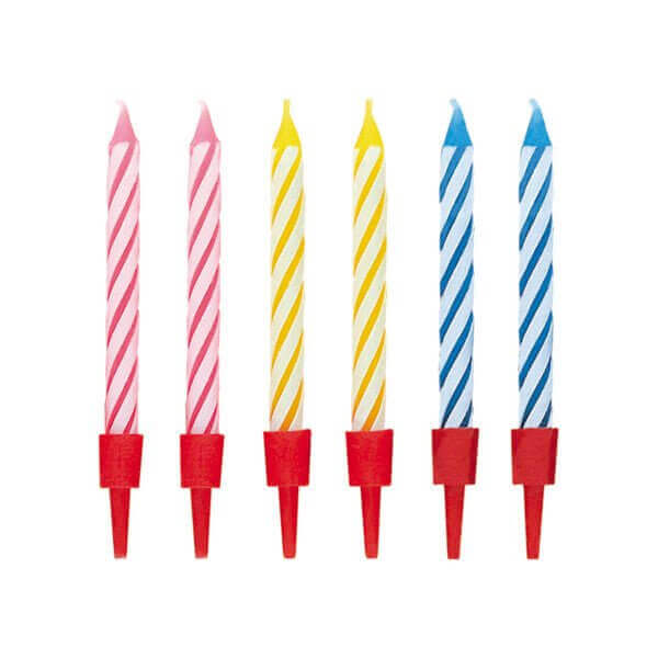 Birthday Candles in Holders (20ct) - SKU:1915C - UPC:011179019151 - Party Expo