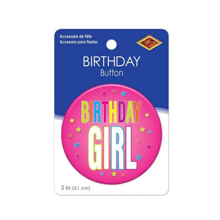 Birthday Girl Button - Party Expo