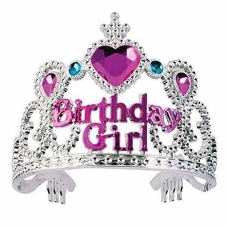 Birthday Girl Tiara - Silver - SKU:F74897 - UPC:721773748974 - Party Expo