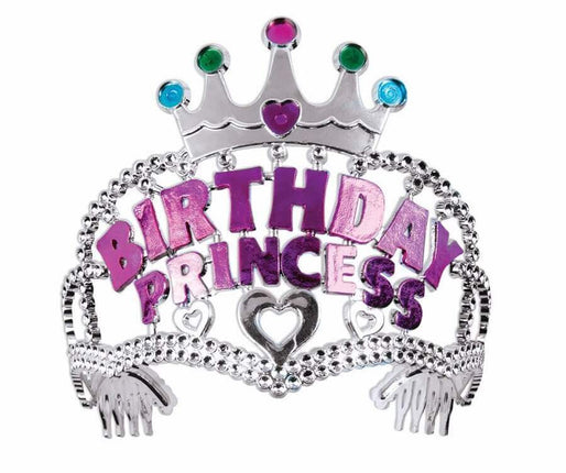 Birthday Princess Tiara - Silver - SKU:F74898 - UPC:721773748981 - Party Expo