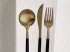 Black And Gold Assorted Cutlery (12 Pieces) - SKU:23956 - UPC:011179239566 - Party Expo