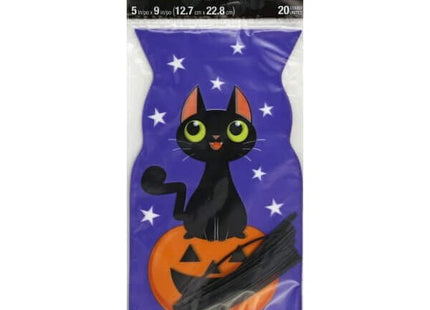 Black Cat Halloween Favor Bags - SKU:316395 - UPC:039938307769 - Party Expo