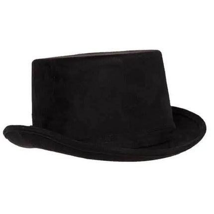 Black Faux Suede Top Hat - Party Expo
