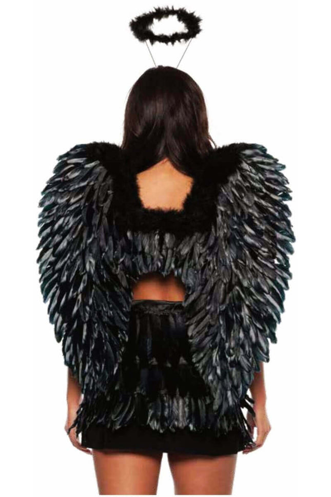 Black Feather Wings - Adults - SKU: - UPC:843248157477 - Party Expo