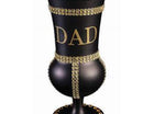 Black Glass Goblet with Gold - Dad - SKU:78024 - UPC:721773780240 - Party Expo