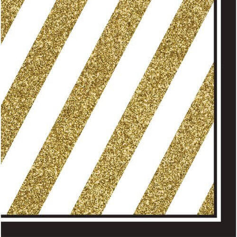 Black & Gold Lunch Napkins - SKU:317536 - UPC:039938330620 - Party Expo
